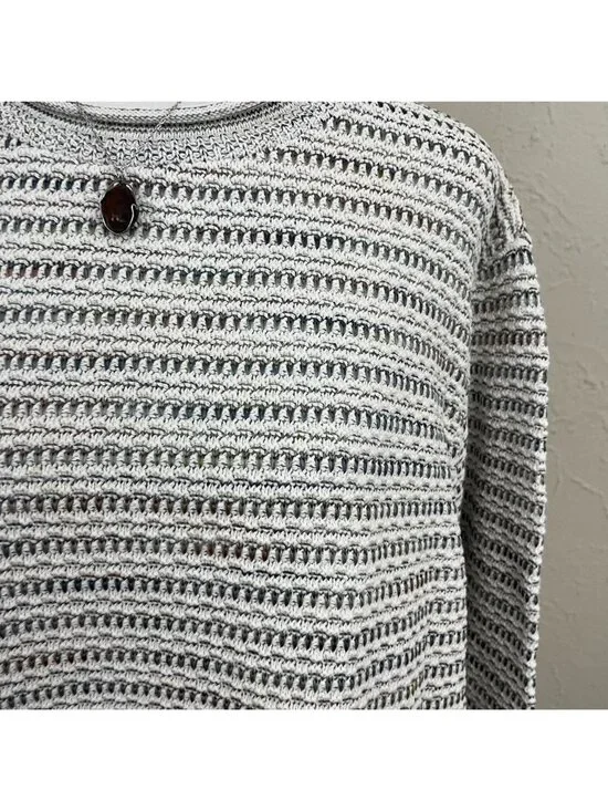 vintage 90s striped boho granola grunge sweater - Picture 4 of 8